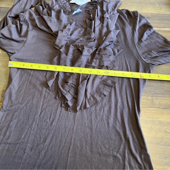 Peruvian Conecction Ruffled Jersey Top - Picture 8 of 9